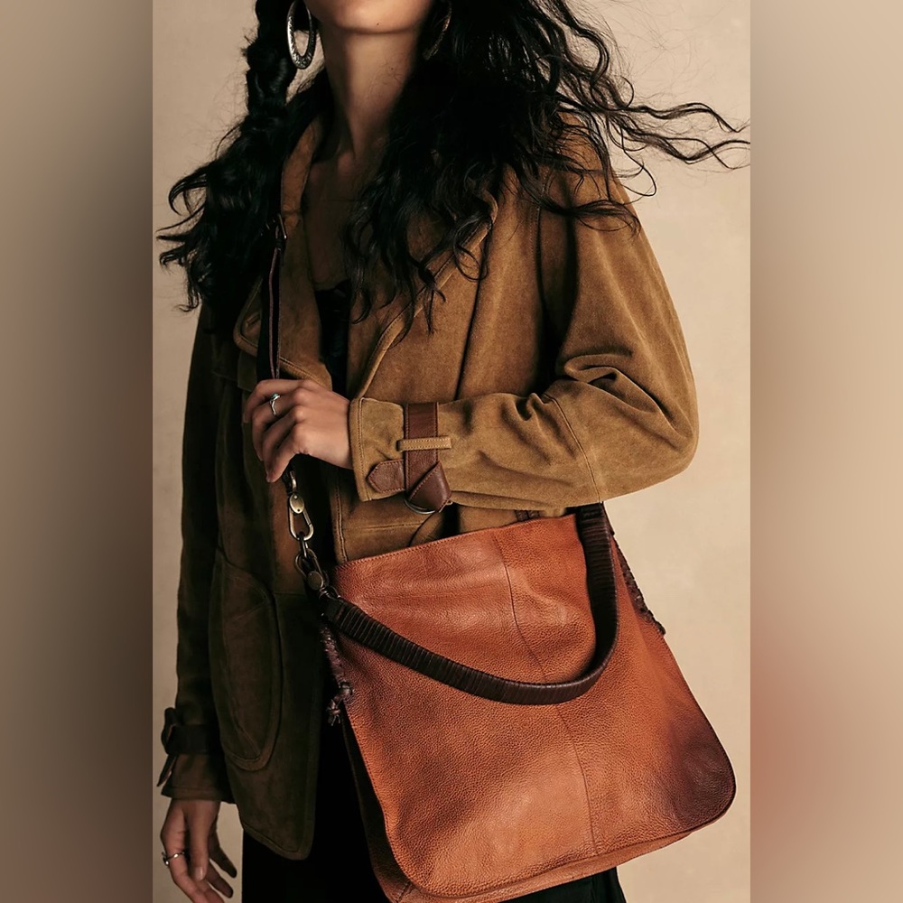 Free People We The Free Saratoga Leather Satchel, Distressed  NWOT